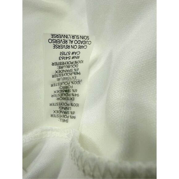 Calvin Klein Women's 3/4 Puff Sleeve Sheath Dress White Size 12 - Picture 11 of 11